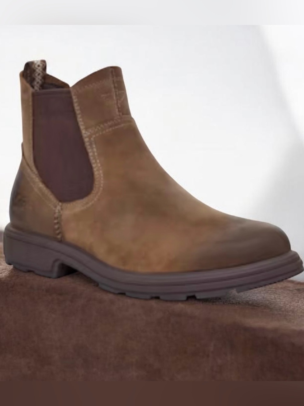 Men's UGG Chelsea Biltmore Leather Waterproof Work Boot - Brown Size 11 Like New